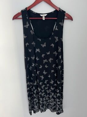 Soma Cool Night Sleeveless Sleepshirt Fancy Free BDR Black Size XL